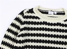 Name It black stribet striktrøje